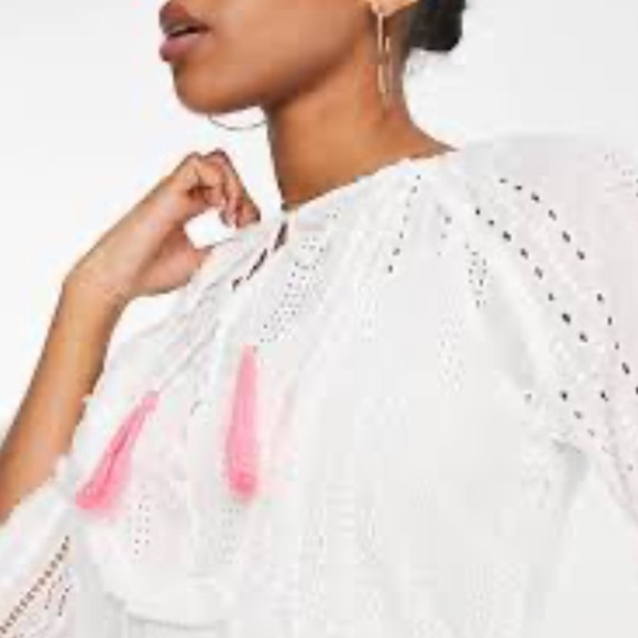 NWT Raga Arshi Embroidered Mini Beach Dress in white S - Picture 2 of 10